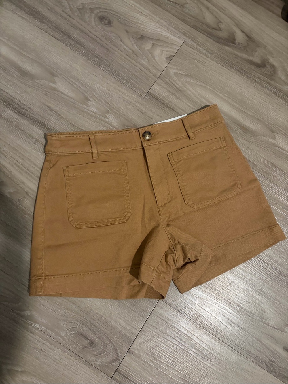 LOFT Caramel Cotton Utility Shorts